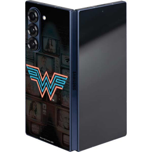 Wonder Woman 1984 (2020) Neon Logo Galaxy Z Fold6 Skin