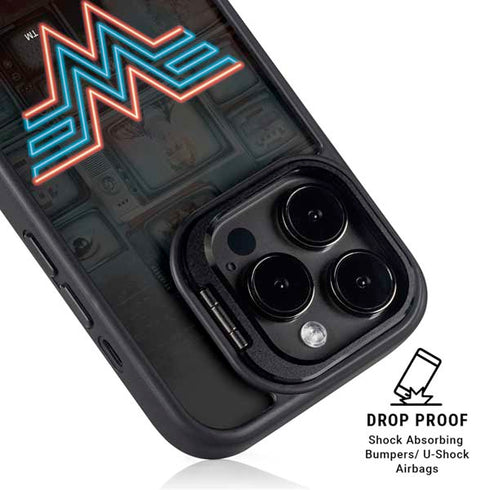 Wonder Woman 1984 (2020) Neon Logo iPhone 13 Pro Max Kickstand Case