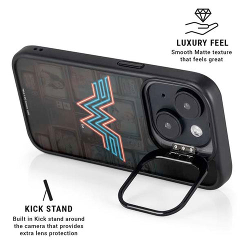 Wonder Woman 1984 (2020) Neon Logo iPhone 14 Kickstand Case