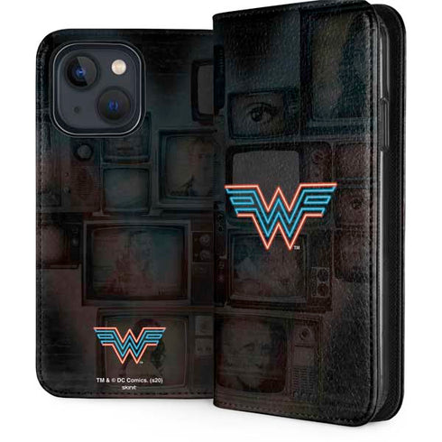 Wonder Woman 1984 (2020) Neon Logo iPhone 15 Folio Case