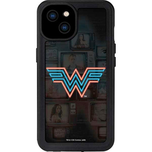 Wonder Woman 1984 (2020) Neon Logo iPhone 15 Plus Waterproof Case
