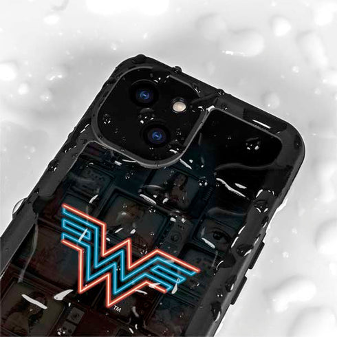 Wonder Woman 1984 (2020) Neon Logo iPhone 15 Plus Waterproof Case