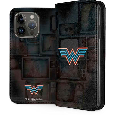 Wonder Woman 1984 (2020) Neon Logo iPhone 15 Pro Folio Case