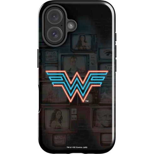 Wonder Woman 1984 (2020) Neon Logo iPhone 16 Plus Impact Case