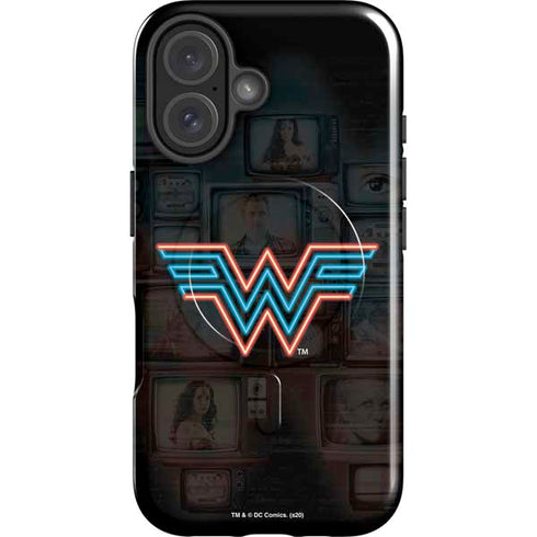 Wonder Woman 1984 (2020) Neon Logo iPhone 16 Plus Magsafe Impact Case
