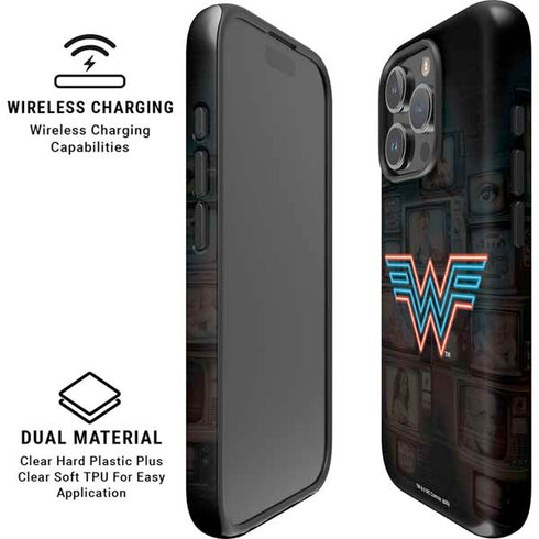 Wonder Woman 1984 (2020) Neon Logo iPhone 16 Pro Max Magsafe Impact Case