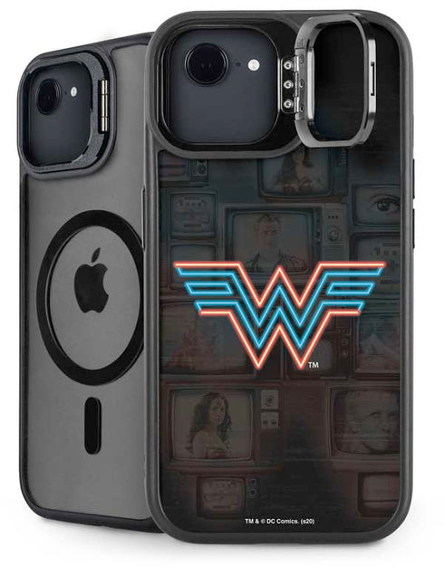 Wonder Woman 1984 (2020) Neon Logo iPhone 16e Kickstand Case