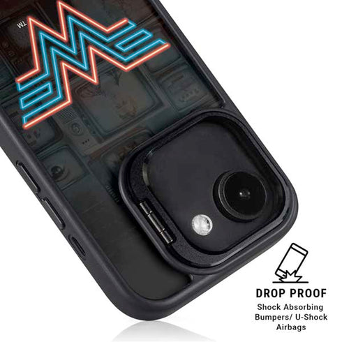 Wonder Woman 1984 (2020) Neon Logo iPhone 16e Kickstand Case