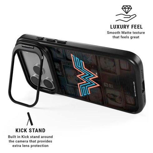 Wonder Woman 1984 (2020) Neon Logo iPhone 17 Pro Kickstand Case