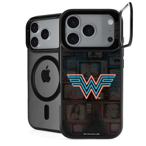 Wonder Woman 1984 (2020) Neon Logo iPhone 17 Pro Max Kickstand Case