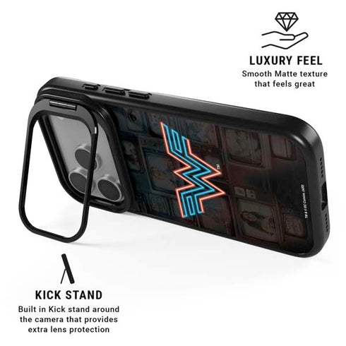 Wonder Woman 1984 (2020) Neon Logo iPhone 17 Pro Max Kickstand Case