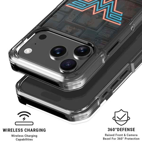 Wonder Woman 1984 (2020) Neon Logo iPhone 18 Pro Clear Case