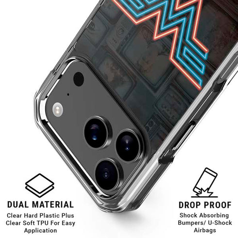 Wonder Woman 1984 (2020) Neon Logo iPhone 18 Pro Clear Case