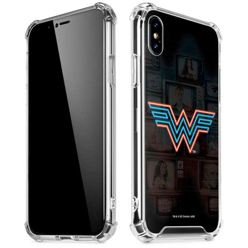 Wonder Woman 1984 (2020) Neon Logo iPhone X/XS Clear Case