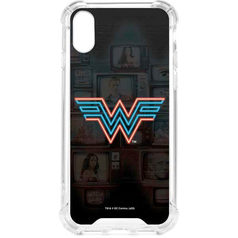 Wonder Woman 1984 (2020) Neon Logo iPhone XS Clear Case