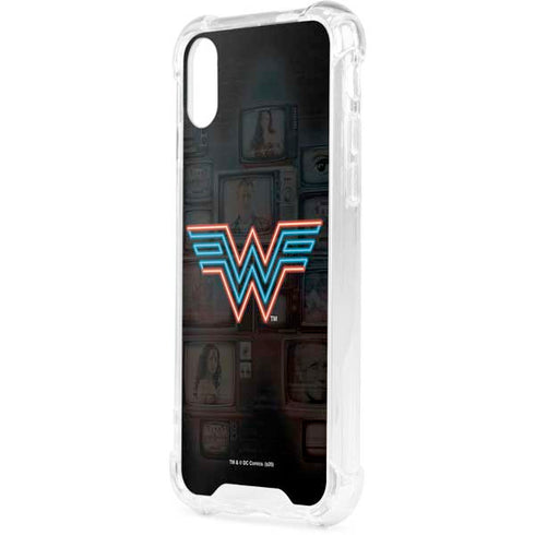 Wonder Woman 1984 (2020) Neon Logo iPhone XS Clear Case