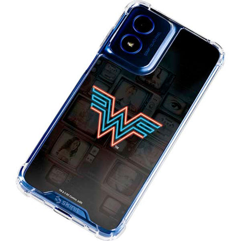 Wonder Woman 1984 (2020) Neon Logo Moto G 5G (2024) Clear Case