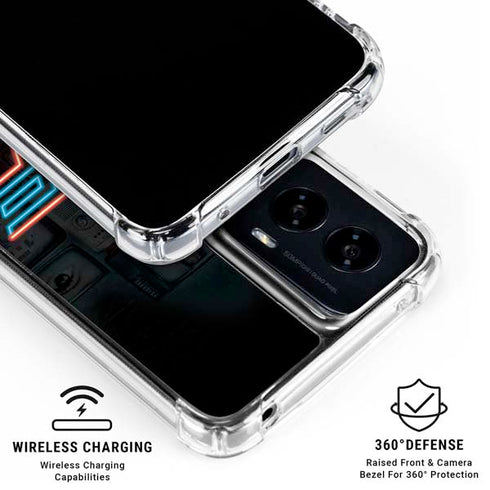 Wonder Woman 1984 (2020) Neon Logo Moto G Power 5G (2024) Clear Case