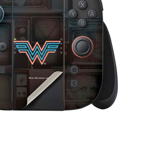 Wonder Woman 1984 (2020) Neon Logo Nintendo Switch 2 (2025) Joy-Con Controller Skin