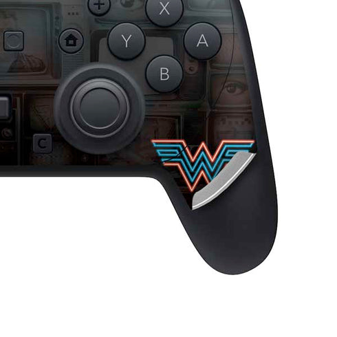 Wonder Woman 1984 (2020) Neon Logo Nintendo Switch 2 (2025) Pro Controller Skin
