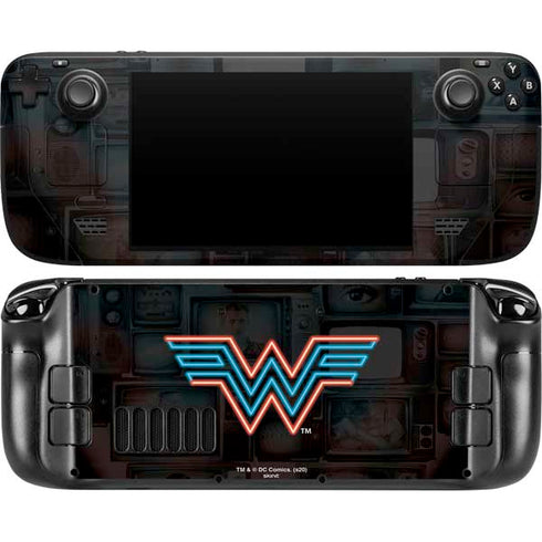 Wonder Woman 1984 (2020) Neon Logo Steam Deck Handheld Gaming Computer OLED Skin