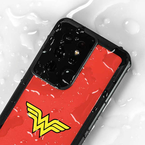 DC Comics Wonder Woman Classic Logo Galaxy S24 Ultra Waterproof Case