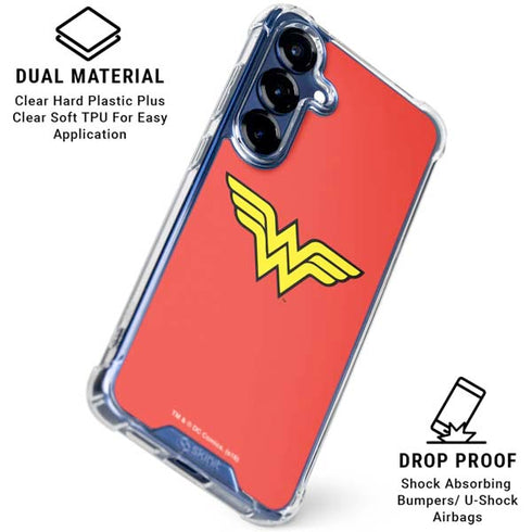 DC Comics Wonder Woman Classic Logo Galaxy S25 Clear Case