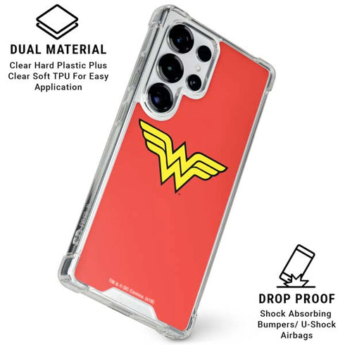 DC Comics Wonder Woman Classic Logo Galaxy S25 Ultra Clear Case