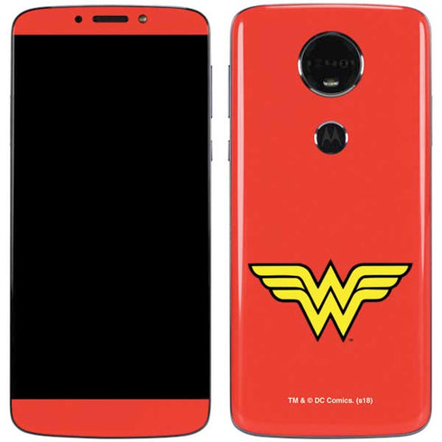 DC Comics Wonder Woman Classic Logo Moto E5 Plus Skin