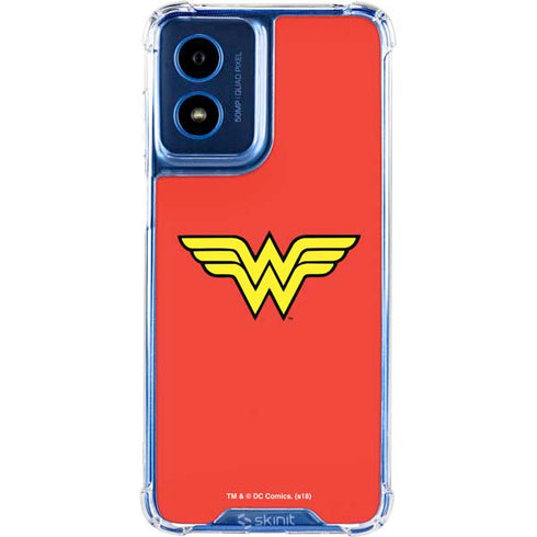 DC Comics Wonder Woman Classic Logo Moto G Play 4G (2024) Clear Case