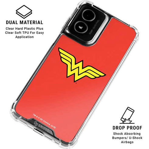 DC Comics Wonder Woman Classic Logo Moto G Power 5G (2024) Clear Case