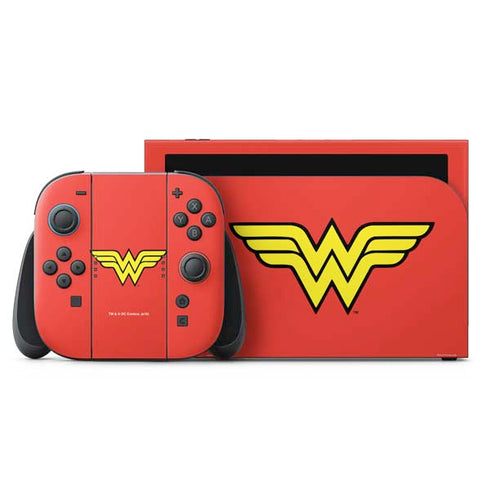 DC Comics Wonder Woman Classic Logo Nintendo Switch 2 (2025) with Joy-Con Skin