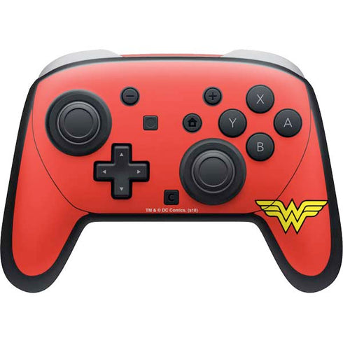 DC Comics Wonder Woman Classic Logo Nintendo Switch 2 (2025) Pro Controller Skin