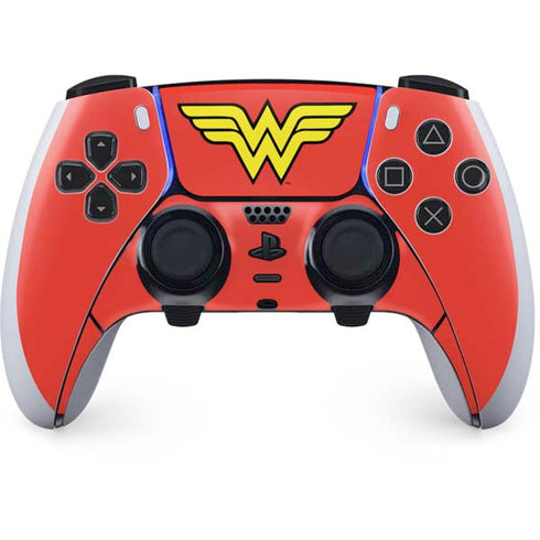DC Comics Wonder Woman Classic Logo PS5 DualSense Edge Pro Controller Skin