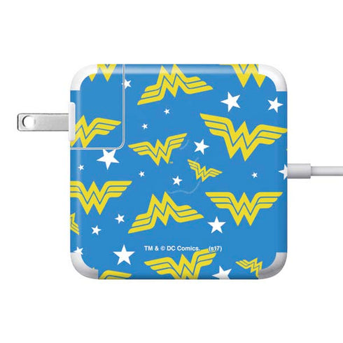 DC Comics Wonder Woman Pattern 85W Power Adapter (15 and 17 inch MacBook Pro Charger) Skin