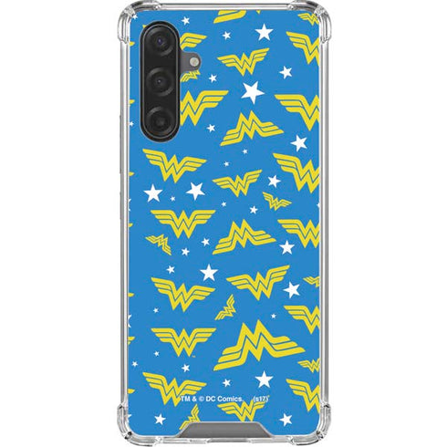 DC Comics Wonder Woman Pattern Galaxy A17 Clear Case