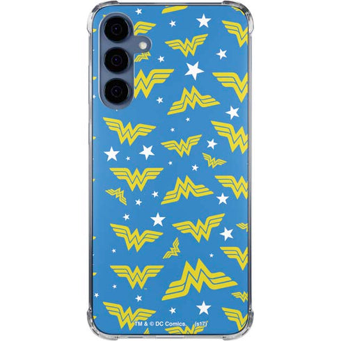 DC Comics Wonder Woman Pattern Galaxy A35 5G Clear Case