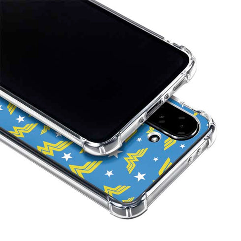 DC Comics Wonder Woman Pattern Galaxy A36 5G Clear Case