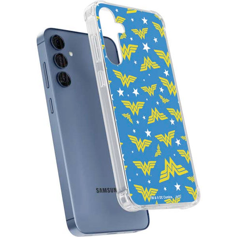 DC Comics Wonder Woman Pattern Galaxy A55 5G Clear Case