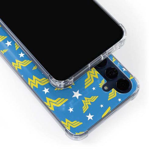 DC Comics Wonder Woman Pattern Galaxy A55 5G Clear Case