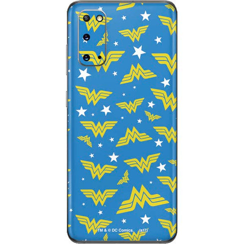 DC Comics Wonder Woman Pattern Galaxy S20 Skin