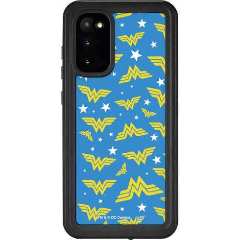 DC Comics Wonder Woman Pattern Galaxy S20 Waterproof Case