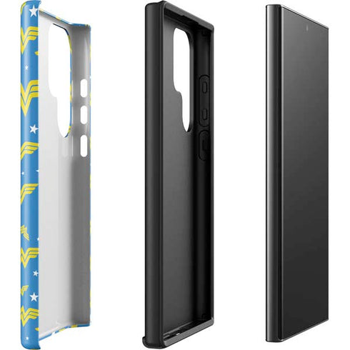 DC Comics Wonder Woman Pattern Galaxy S23 Ultra Pro Case