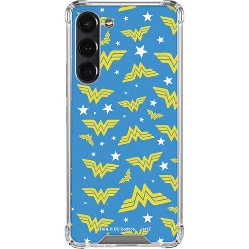 DC Comics Wonder Woman Pattern Galaxy S24 FE Clear Case