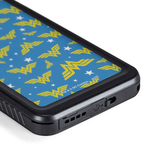 DC Comics Wonder Woman Pattern Galaxy S24 Waterproof Case