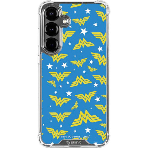 DC Comics Wonder Woman Pattern Galaxy S26 Clear Case