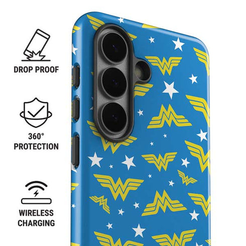 DC Comics Wonder Woman Pattern Galaxy S26 Plus Impact Case