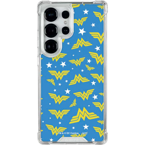 DC Comics Wonder Woman Pattern Galaxy S26 Ultra Clear Case
