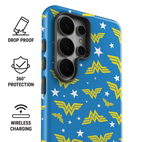 DC Comics Wonder Woman Pattern Galaxy S26 Ultra Impact Case