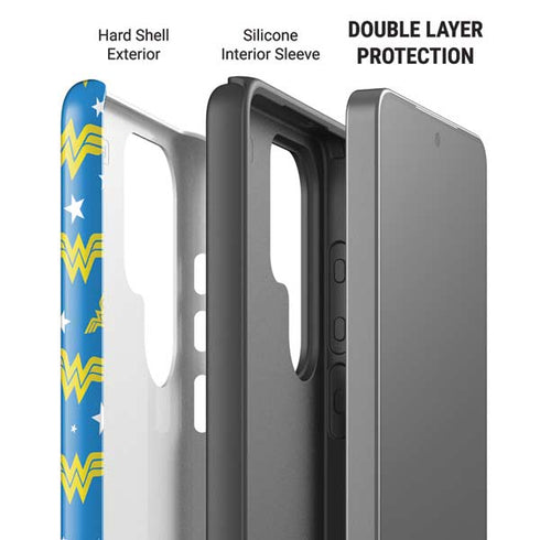 DC Comics Wonder Woman Pattern Galaxy S26 Ultra Impact Case